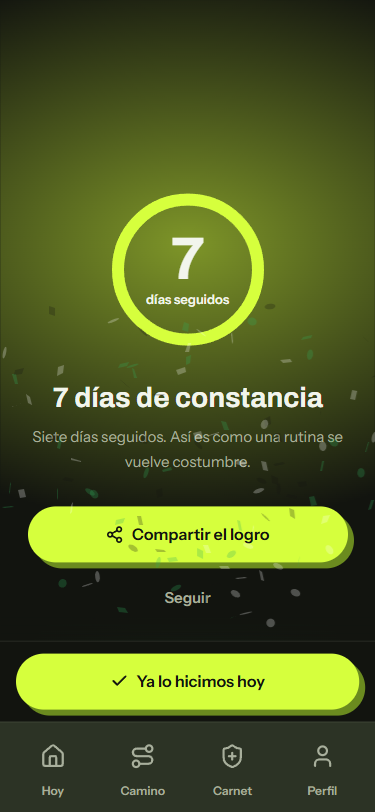 Cada logro se celebra de verdad